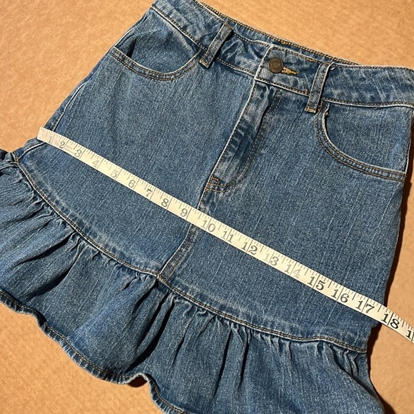 Brandy Melville Y2K ruffled denim mini skirt by J. Galt, size S - Picture 6 of 12